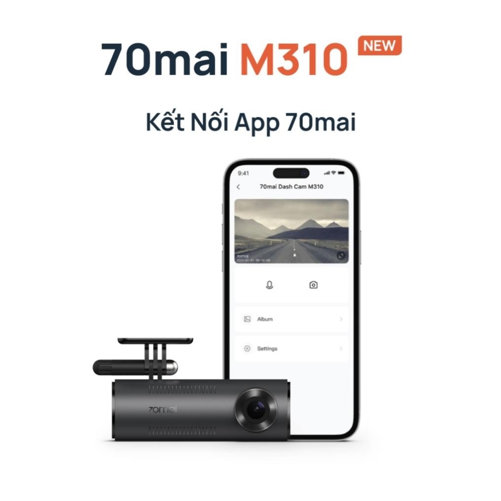 Camera hành trình 70mai M310 ghi hình 2K QHD sắc nét, giám sát đỗ xe 24H, điều khiển bằng giọng nói