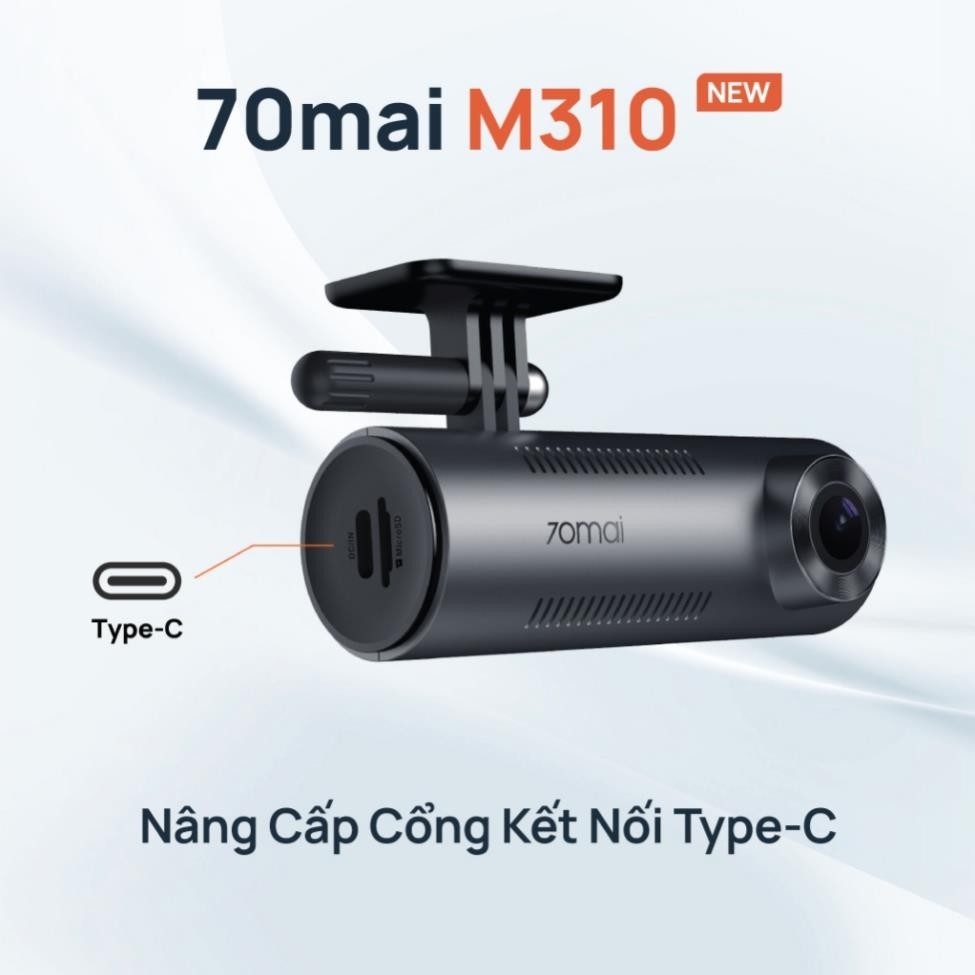 Camera hành trình 70mai M310 ghi hình 2K QHD sắc nét, giám sát đỗ xe 24H, điều khiển bằng giọng nói