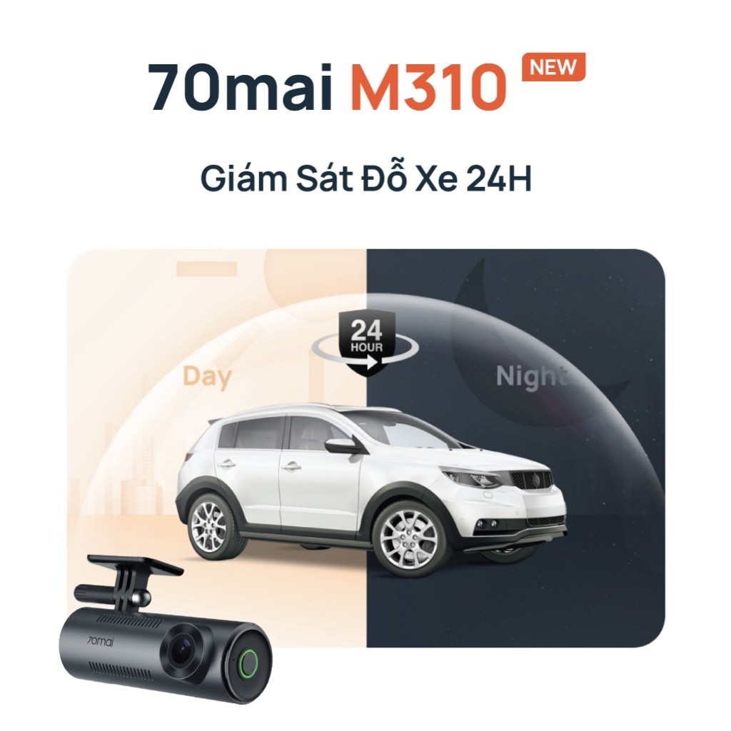 Camera hành trình 70mai M310 ghi hình 2K QHD sắc nét, giám sát đỗ xe 24H, điều khiển bằng giọng nói