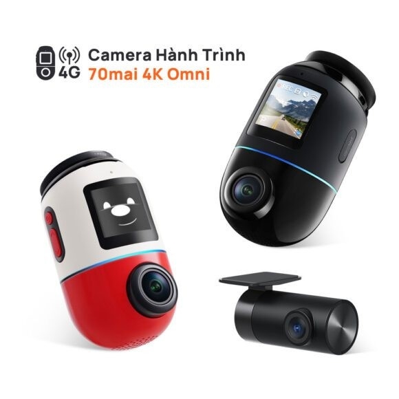 Camera Hành Trình 70mai 4K Omni X800 Công Nghệ AI 2.0 Wifi6 5GHz Giám Sát Từ Xa Thẻ Nhớ 70mai 128GB