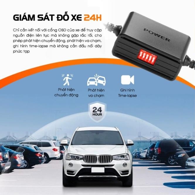 70mai OBD-II Hardwire Kit kích hoạt chế độ trông xe 24h an toàn cho camera hành trình 70mai