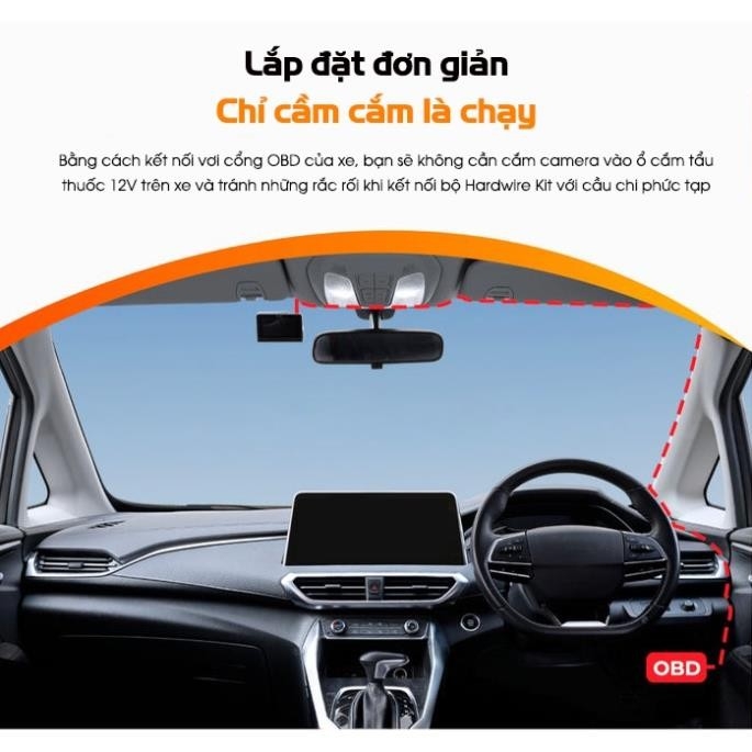 70mai OBD-II Hardwire Kit kích hoạt chế độ trông xe 24h an toàn cho camera hành trình 70mai