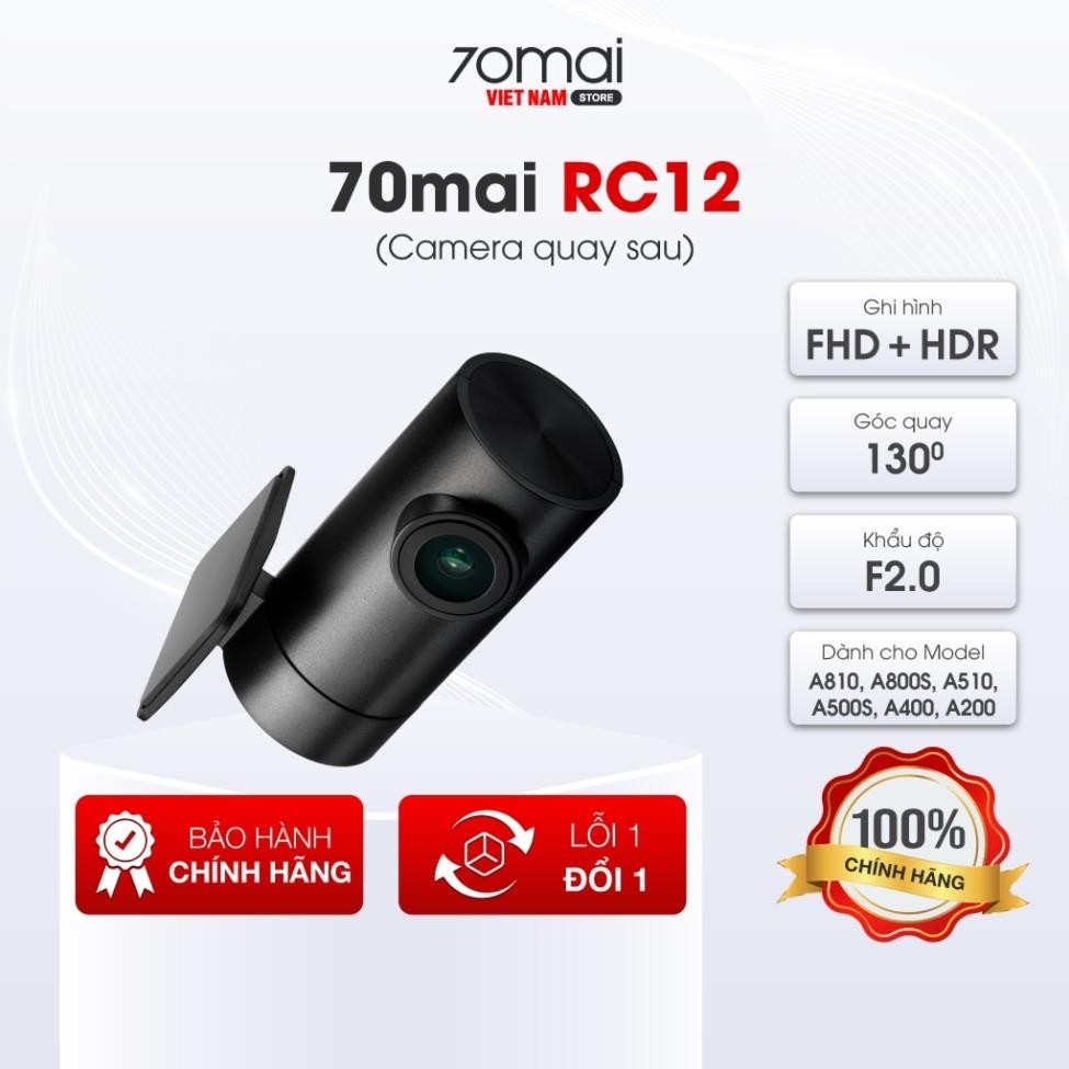 Mắt sau camera hành trình ô tô 70mai RC11, RC12 HDR dành cho 70mai A200, A500S, A510, A800S, A810