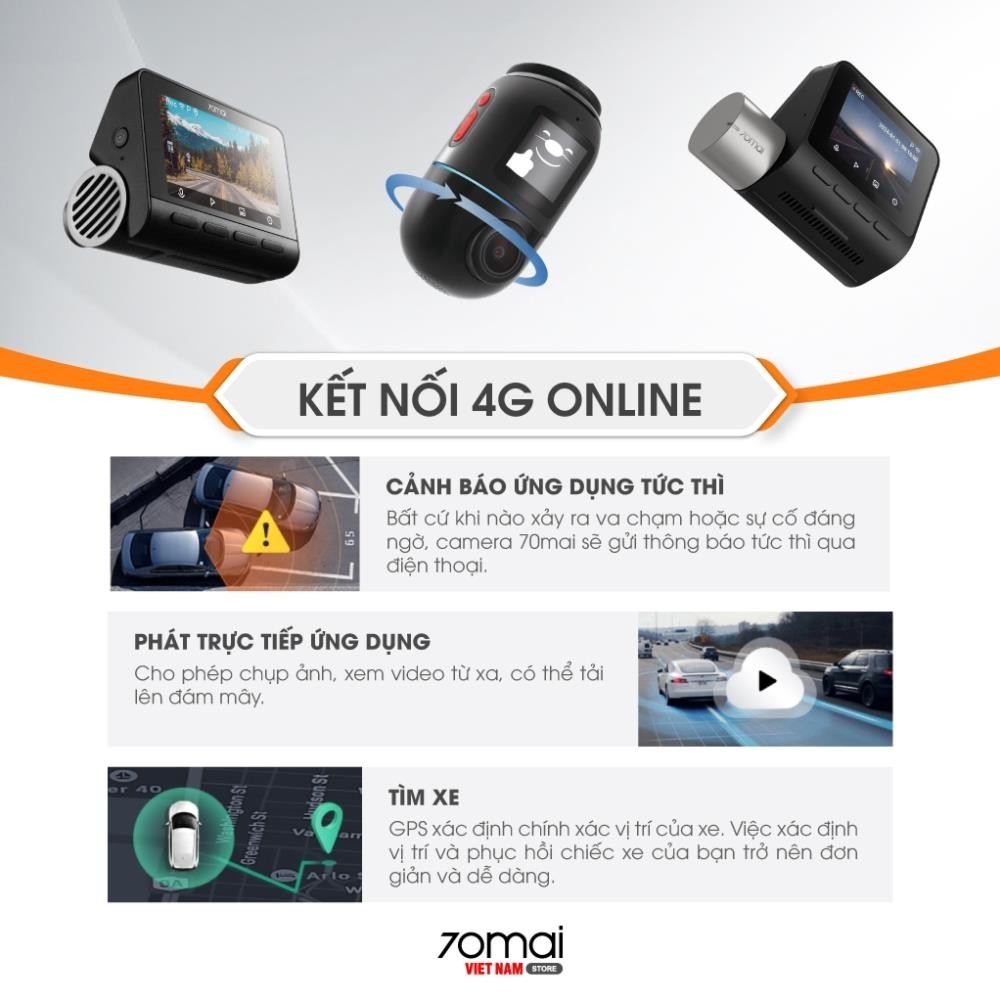 Bộ Hardwire Kit UP04 cho camera hành trình 70mai A810, A510, Omni kết nối 4G giám sát xe từ xa