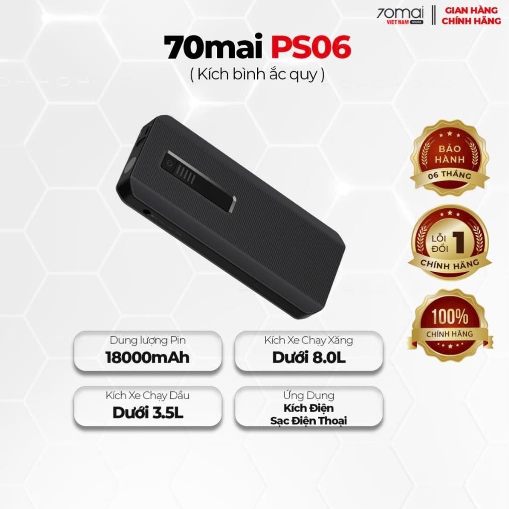 Bộ kích nổ ô tô 70mai MIDRIVE PS06 XIAOMI đa năng pin 18000 mAh