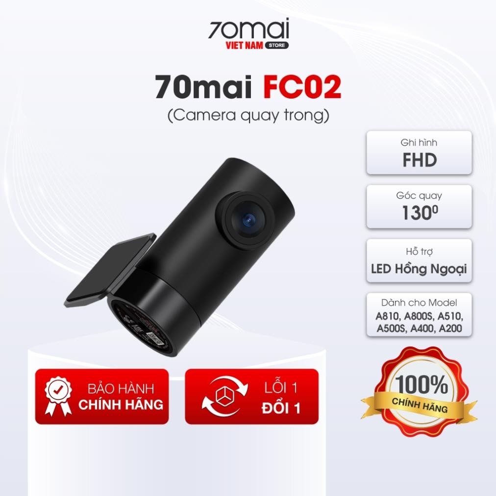 Mắt camera ghi hình trong xe 70mai FC02 dành cho cam hành trình 70mai A200, A500s, A510, A800, A810