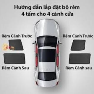 Rèm che nắng theo xe Vinfast VF9, VF8, VF7, VF7, VF6, VF5, VF3, VF e34, Fadil- Bộ 4 tấm dính nam châm Chính hãng CARCARE