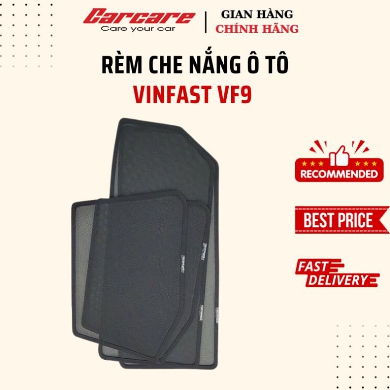 Rèm che nắng theo xe Vinfast VF9, VF8, VF7, VF7, VF6, VF5, VF3, VF e34, Fadil- Bộ 4 tấm dính nam châm Chính hãng CARCARE