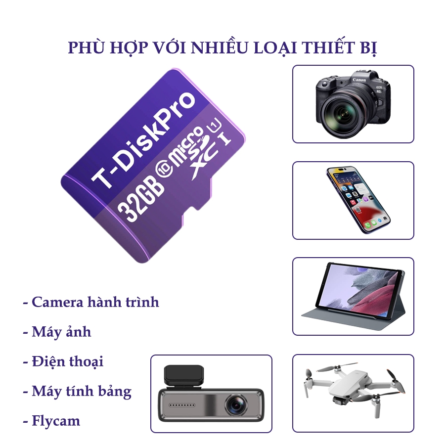 Thẻ nhớ 32G dành cho  camera hành trình ô tô T-DiskPro