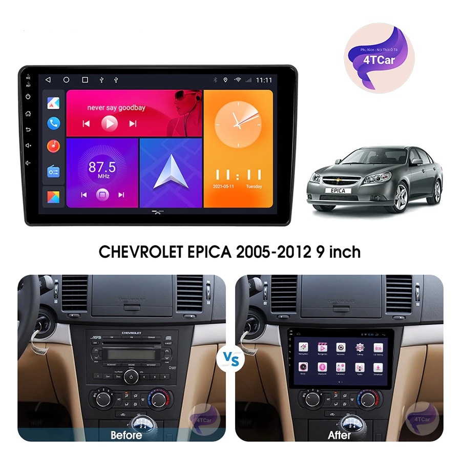 Mặt dưỡng màn android Chevrolet Captiva 2008-2012 (9 inch)
