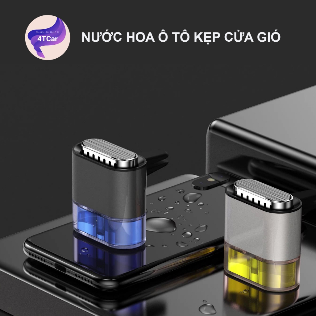 Nước hoa ô tô kẹp cửa gió, Thơm nhẹ bền lâu, Khử mùi xe hơi