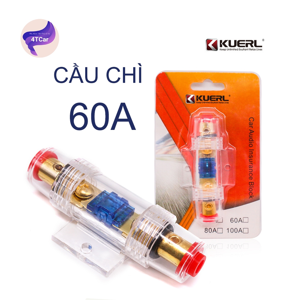 Cầu chì 60A chính hãng KUERL - chuyên dụng đấu sub ô tô , loa đài ô tô