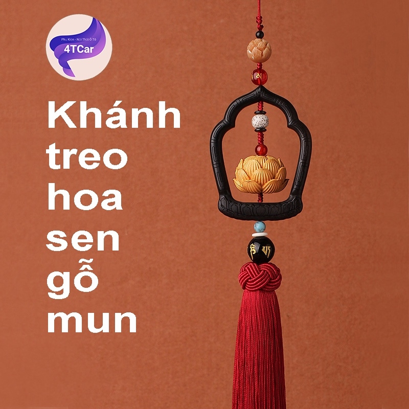 Khánh treo gương trang trí ô tô hoa sen chuông