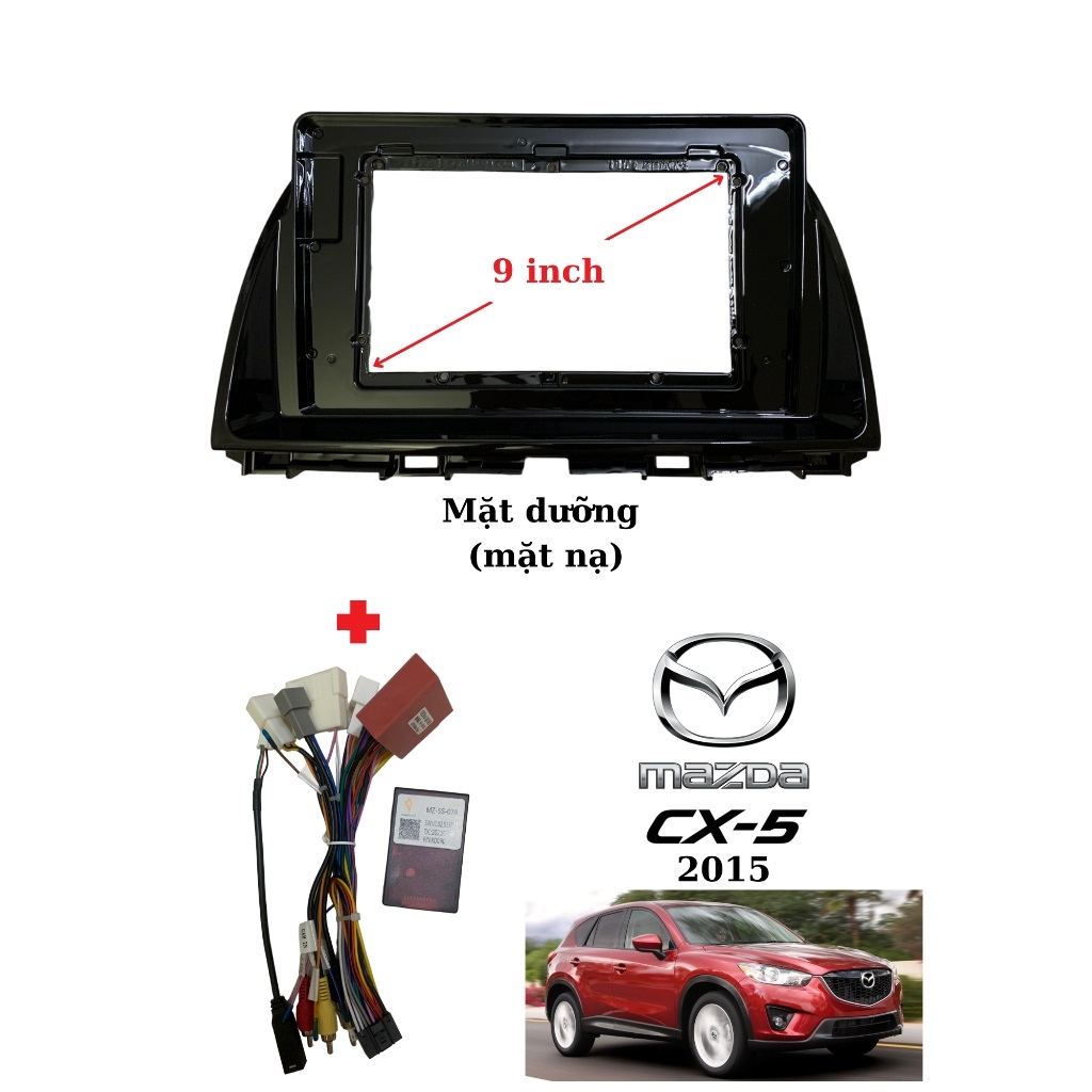 Mặt dưỡng Mazda CX-5 2012-2015 (10 inch hoặc 9 inch ) lắp màn hình dvd android