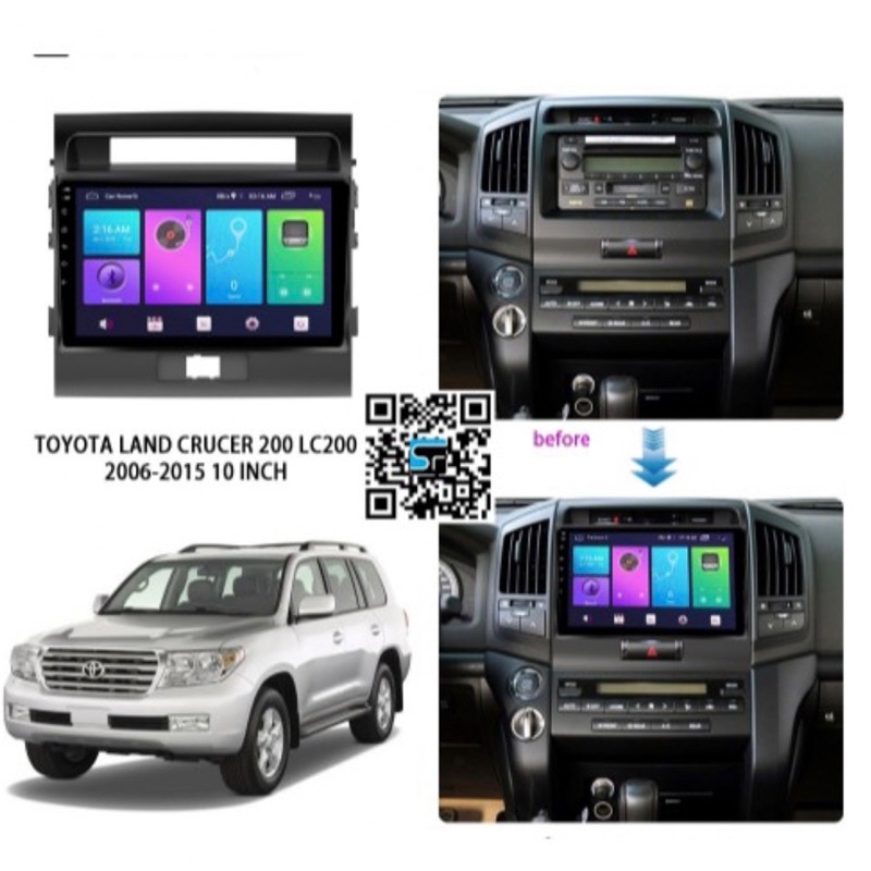 Mặt dưỡng Toyota Land Cruiser 2007-2015 (10 inch)