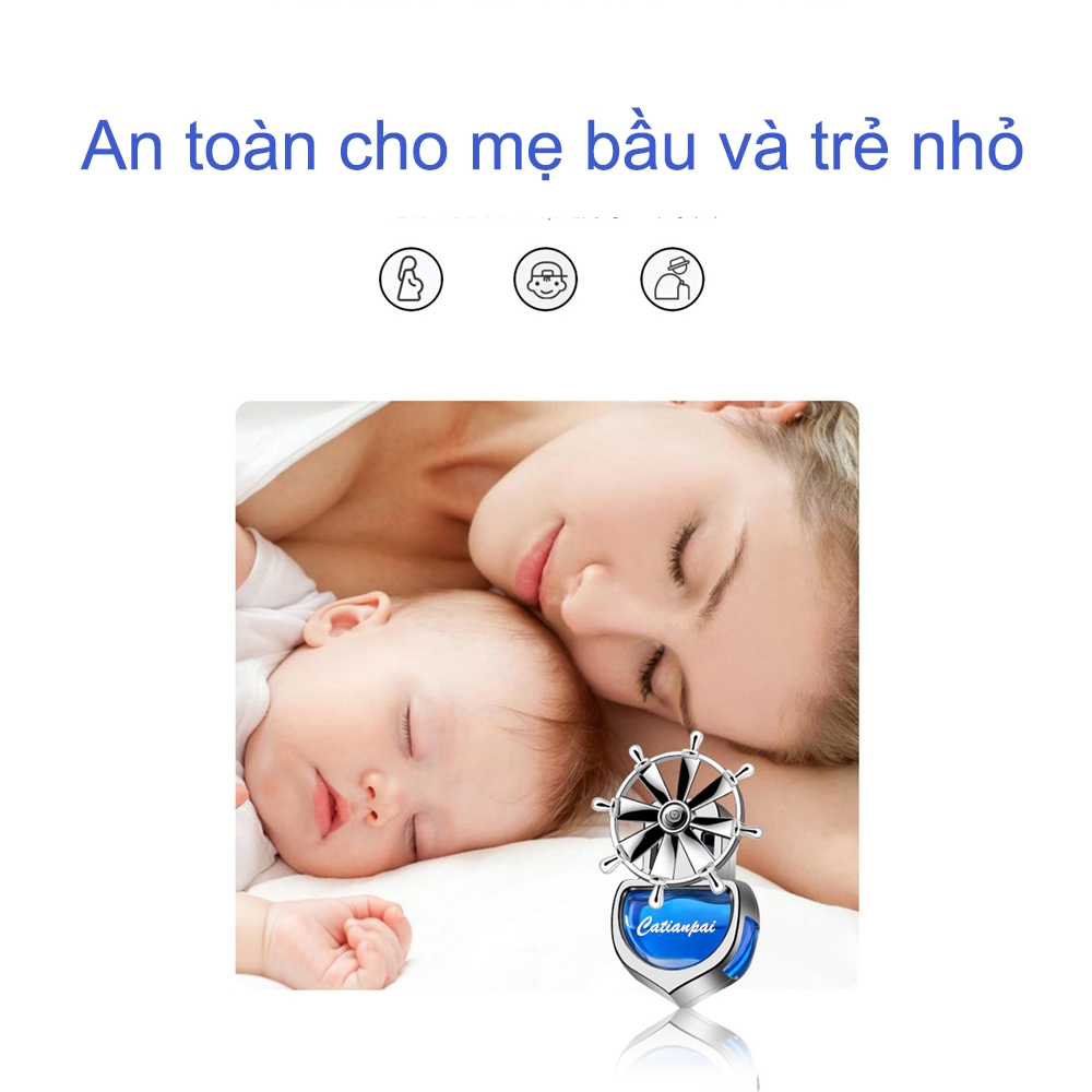 Quạt nước hoa cài Cửa Gió Điều Hoà Oto bánh lái tàu