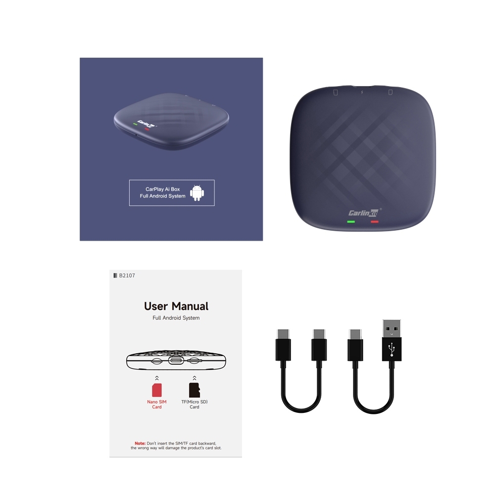 Box android xe ô tô Carlinkit Tbox Plus - Ram 4GB, Bộ nhớ trong 64GB, Android 13 (Tặng S2 ,premium 1 năm )