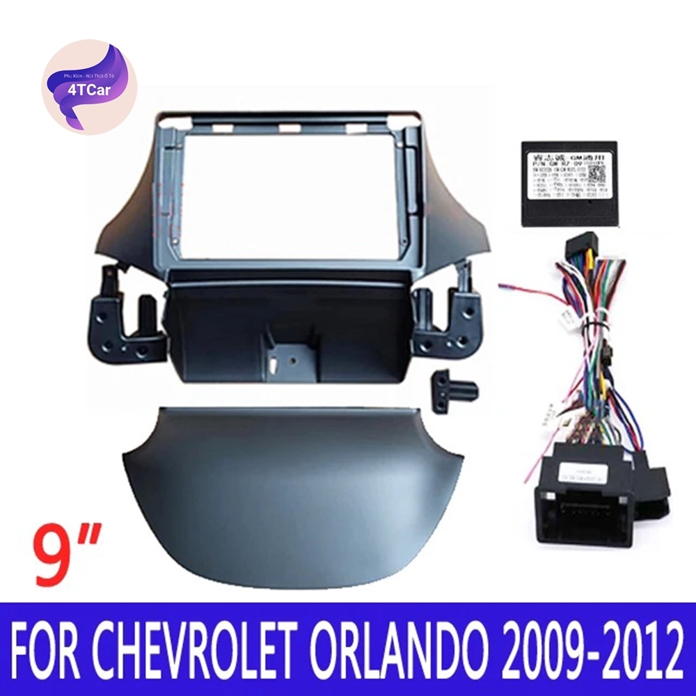 Mặt dưỡng Chevrolet Orlando 2009 - 2012 (9 inch) lắp màn android