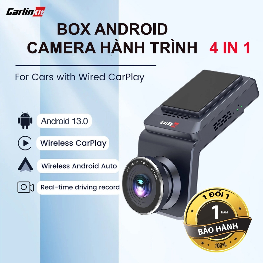 Carlinkit Android Box Tích Hợp Camera Hành Trình 1080P ( hàng thanh lý bảo hành 6 tháng lỗi hoàn tiền  )