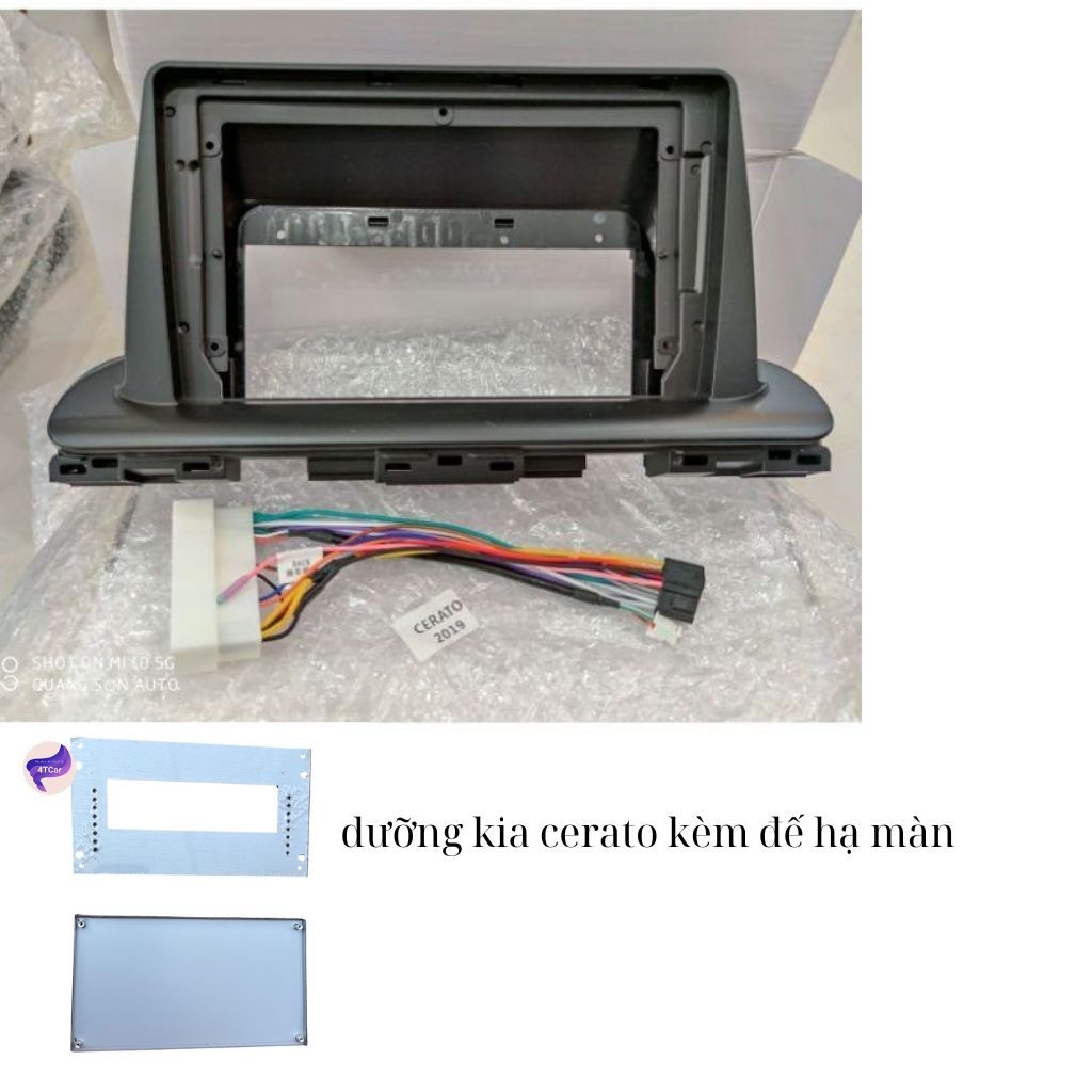 Mặt Dưỡng Kia Cerato , k3  2018-2023 Kèm Jack Nguồn Màn Android 9 Inch