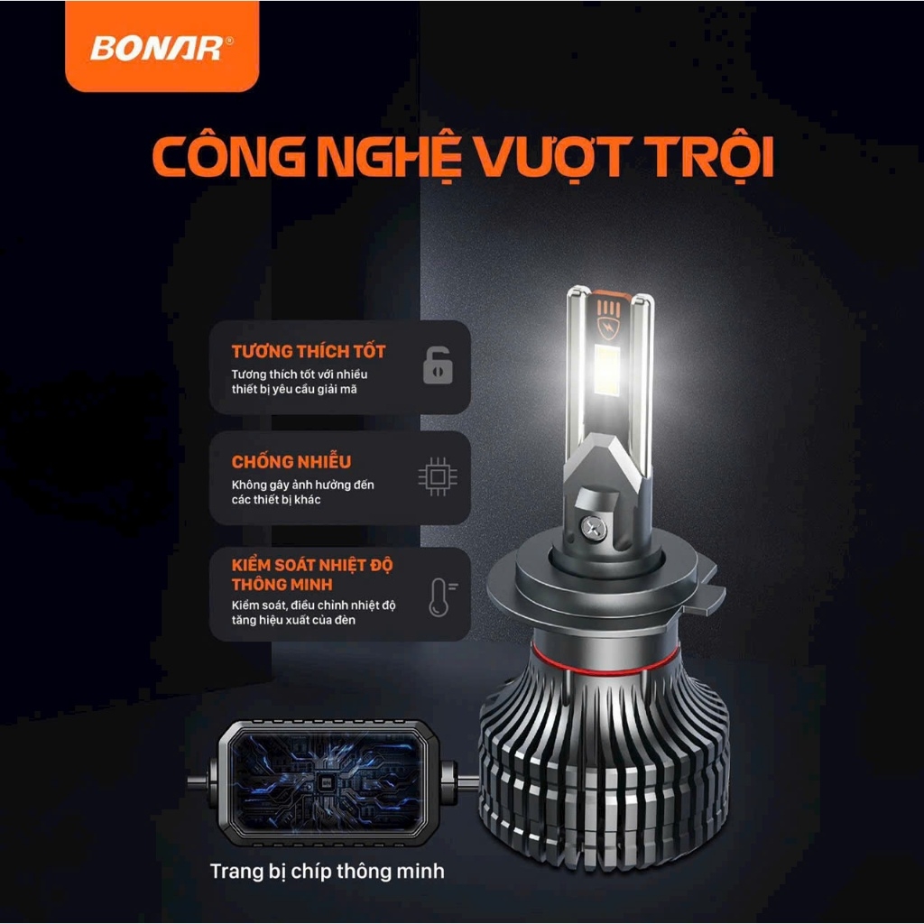 [BH 2 năm] bóng đèn led xe tải, xe đầu kéo 24V chính hãng BORNA