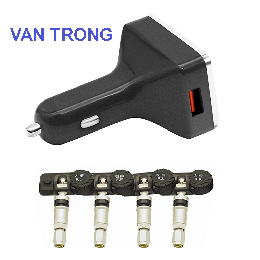 Cảm Biến Áp Suất Lốp Ô Tô, Cảm Biến Áp Suất Lốp Van Ngoài / Van Trong TPMS - Màn Hình sử dụng điện cắm chân tẩu