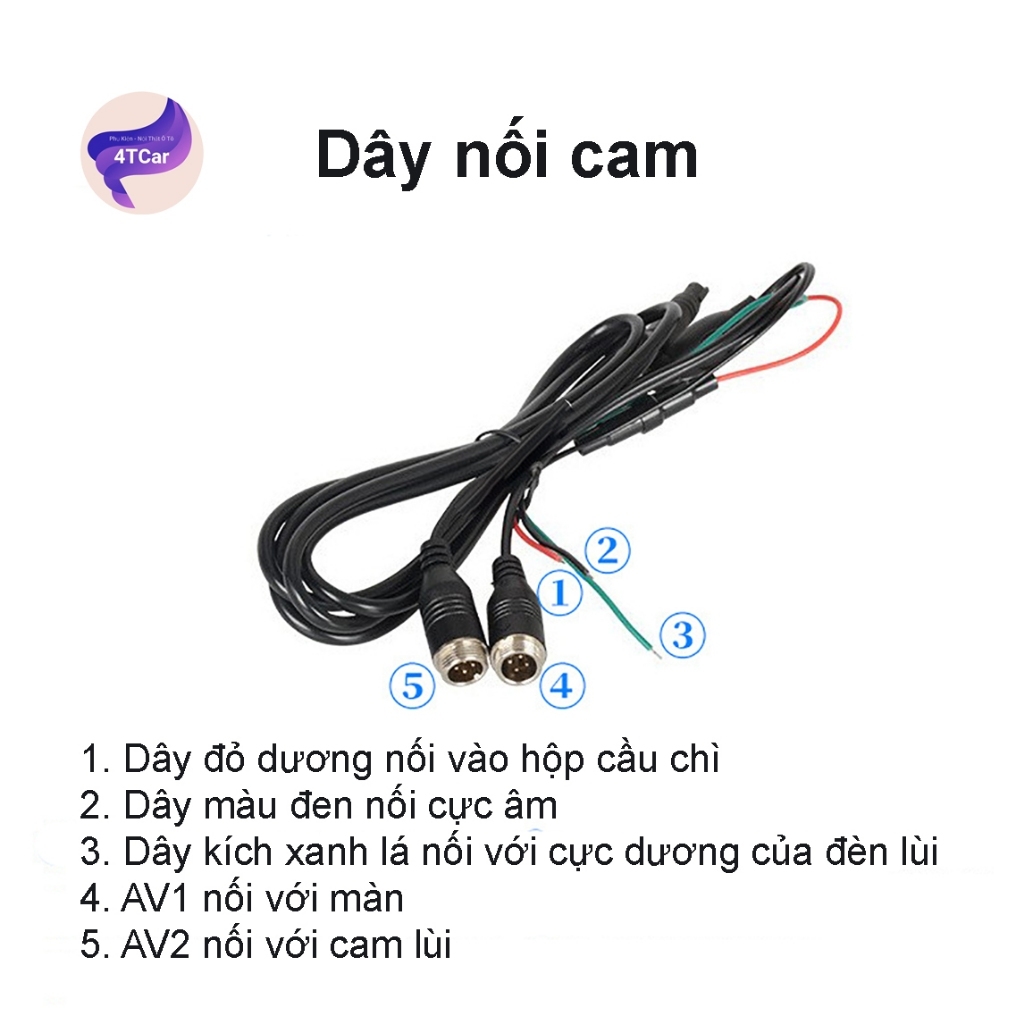 Màn hình 7 inch và camera lùi cho xe tải 12-24V lắp cho xe công trình , ô tô, máy xúc, cẩu nguồn cắm tẩu