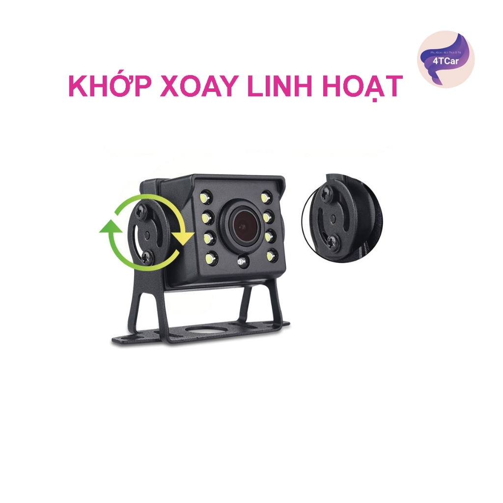 Bộ màn 7 inch kẹp gương, camera lùi xe tải 12-24V, dây 15m lắp cho xe công trình , ô tô, máy xúc, MCXT03 nguồn cắm tẩu