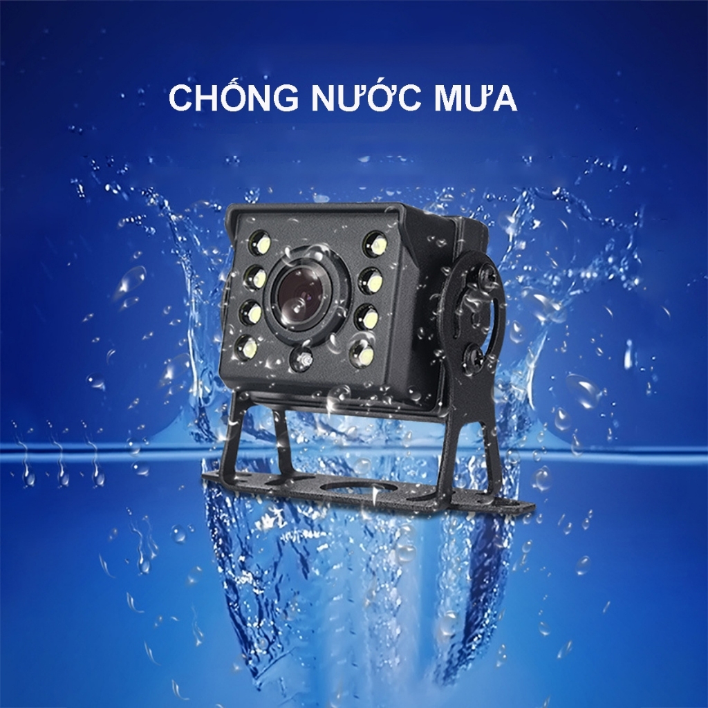 Bộ màn 7 inch kẹp gương, camera lùi xe tải 12-24V, dây 15m lắp cho xe công trình , ô tô, máy xúc, MCXT03 nguồn cắm tẩu