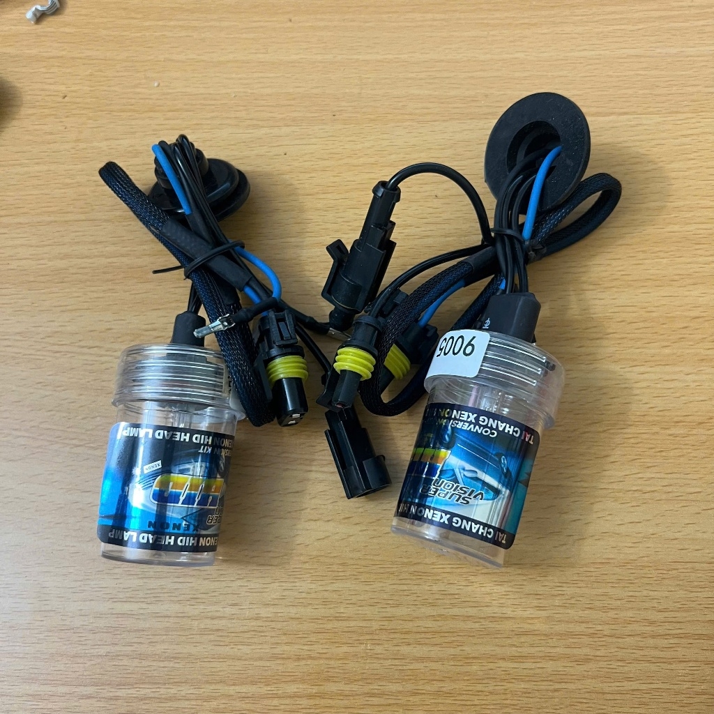 Set 2 Bóng đèn xenon ô tô chân 9005, màu trắng 35-55W
