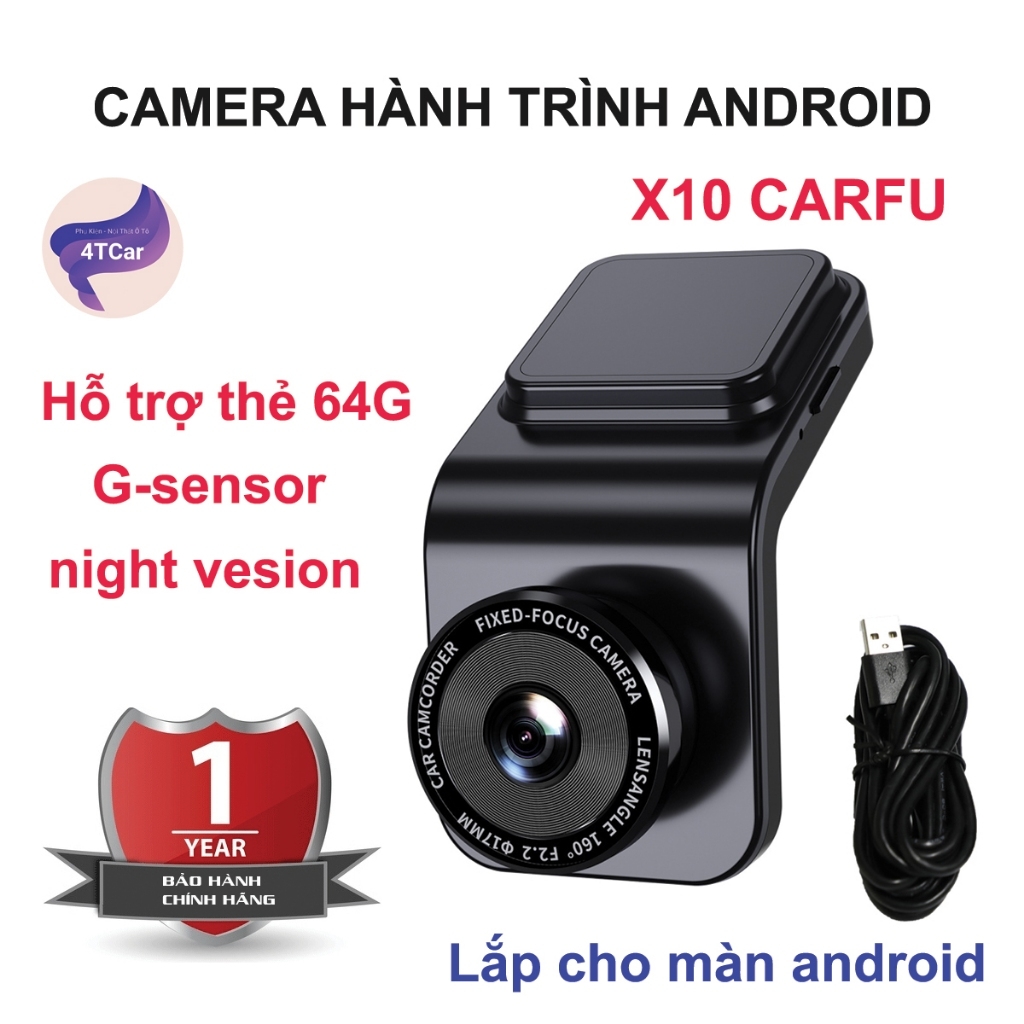 Camera Hành Trình X10 Full HD Kết Nối Màn Hình DVD Android Cho Ô Tô Xe Hơi