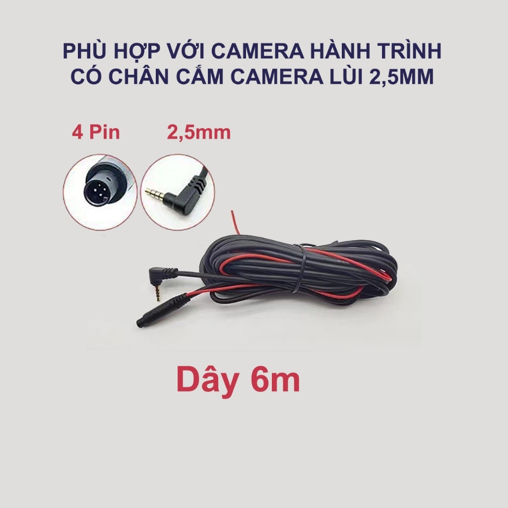 Camera lùi cắm camera hành trình CT04 chân cắm 2,5mm hình ảnh 720P