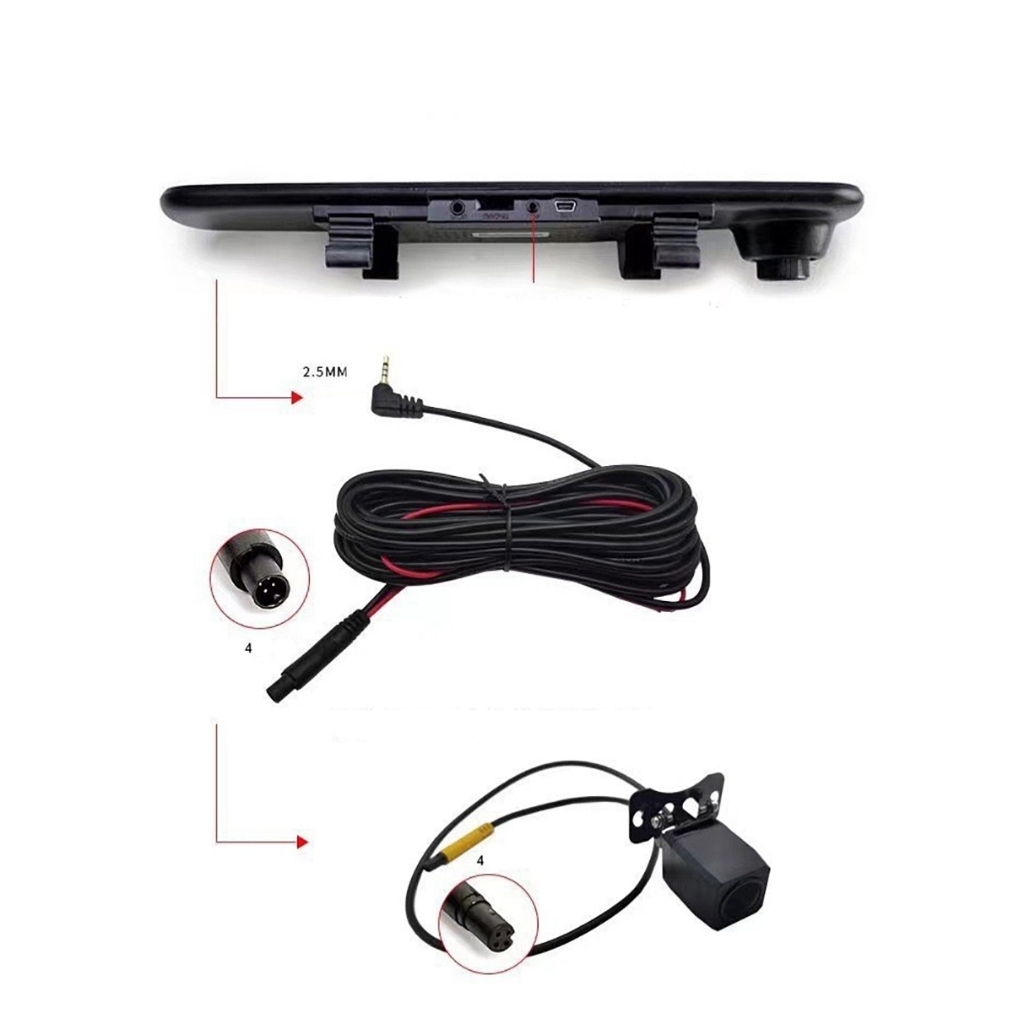 Camera lùi cắm camera hành trình CT04 chân cắm 2,5mm hình ảnh 720P