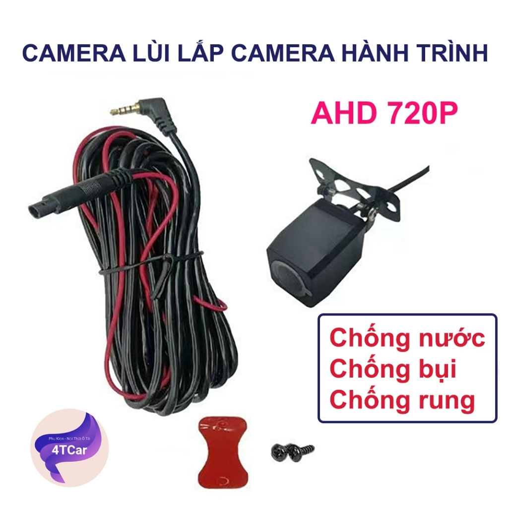 Camera lùi cắm camera hành trình CT04 chân cắm 2,5mm hình ảnh 720P
