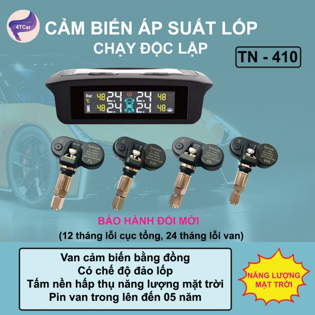 TN410 – Cảm Biến Áp Suất Lốp Van Trong Năng Lượng Mặt Trời