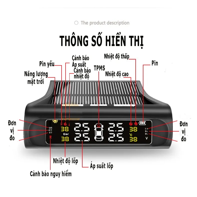 TN410 – Cảm Biến Áp Suất Lốp Van Trong Năng Lượng Mặt Trời