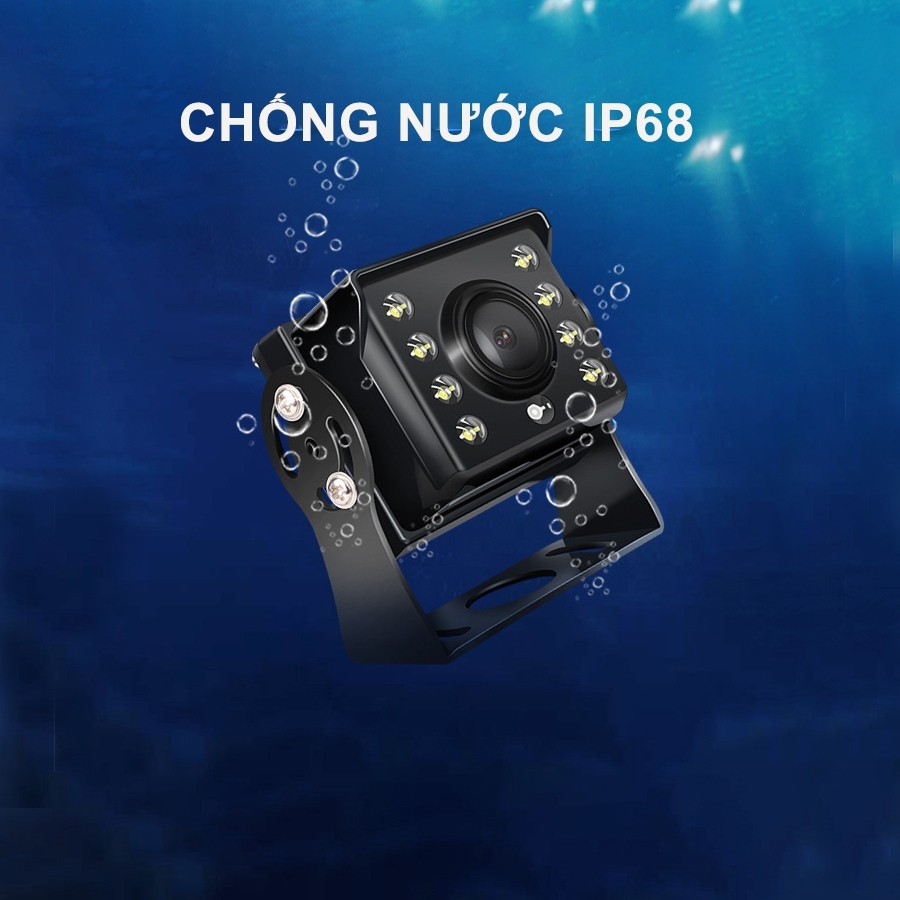 Camera lùi xe tải 8 led chân AV hoặc chân Analog