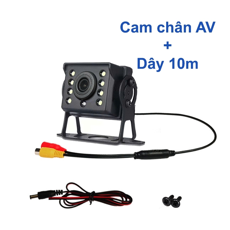 Camera lùi xe tải 8 led chân AV hoặc chân Analog