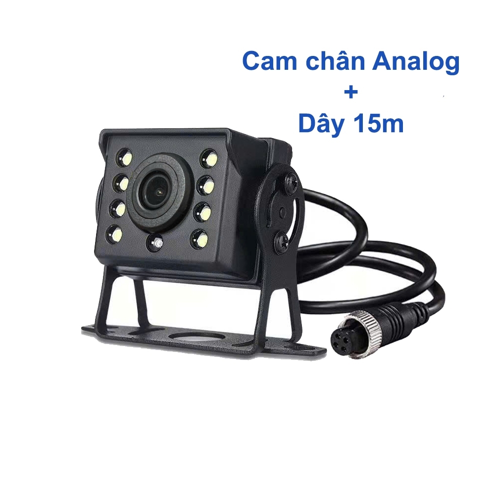 Camera lùi xe tải 8 led chân AV hoặc chân Analog