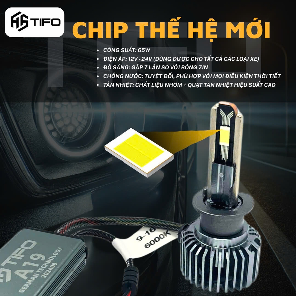 Bóng Đèn LED Ô Tô TIFO A19 Siêu Sáng Tiết Kiệm Điện