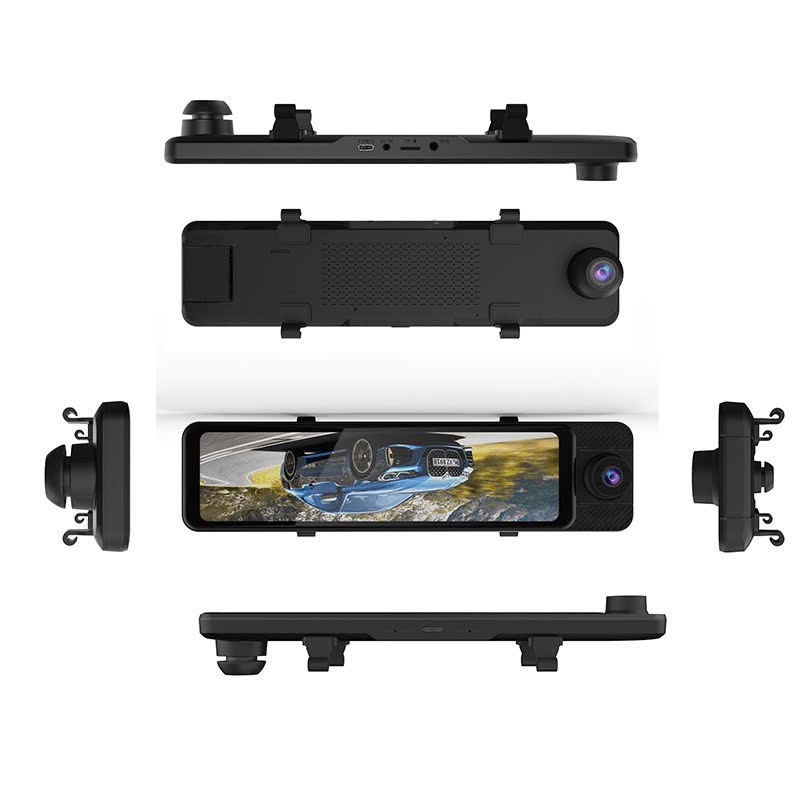 Camera Hành Trình Kẹp Gương A8 WiFi hình ảnh 4K: Ghi Hình 3 Mắt 4K,Hỗ Trợ CarPlay Không Dây