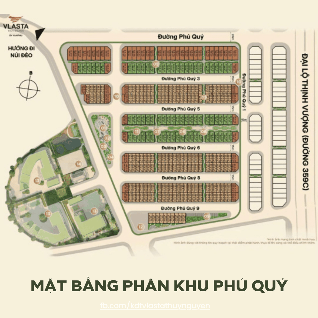 Mặt bằng Phân khu Phú Quý Vlasta Thủy Nguyên