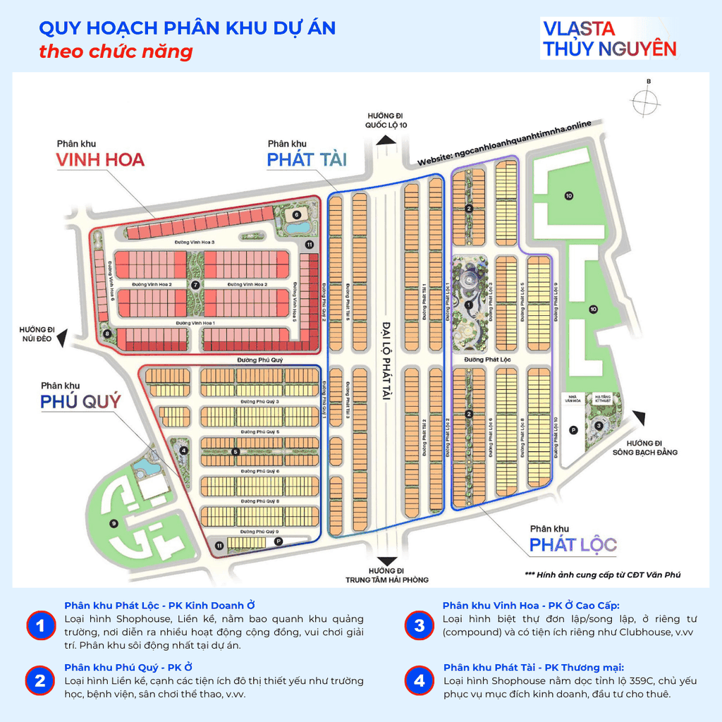 Mặt bằng phân khu Vlasta Thủy Nguyên