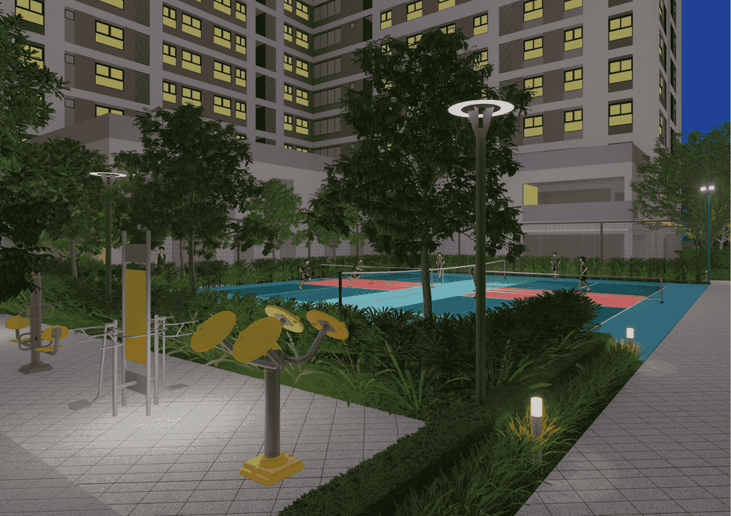 Sân thể thao đa năng An Zen Residences cho cư dân rèn luyện sức khỏe