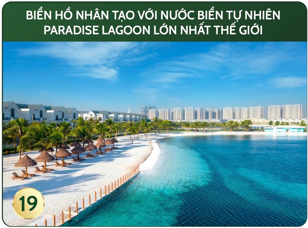 Paradise Lagoon – biển hồ nhân tạo lớn nhất thế giới tại Vinhomes Green Paradise Cần Giờ