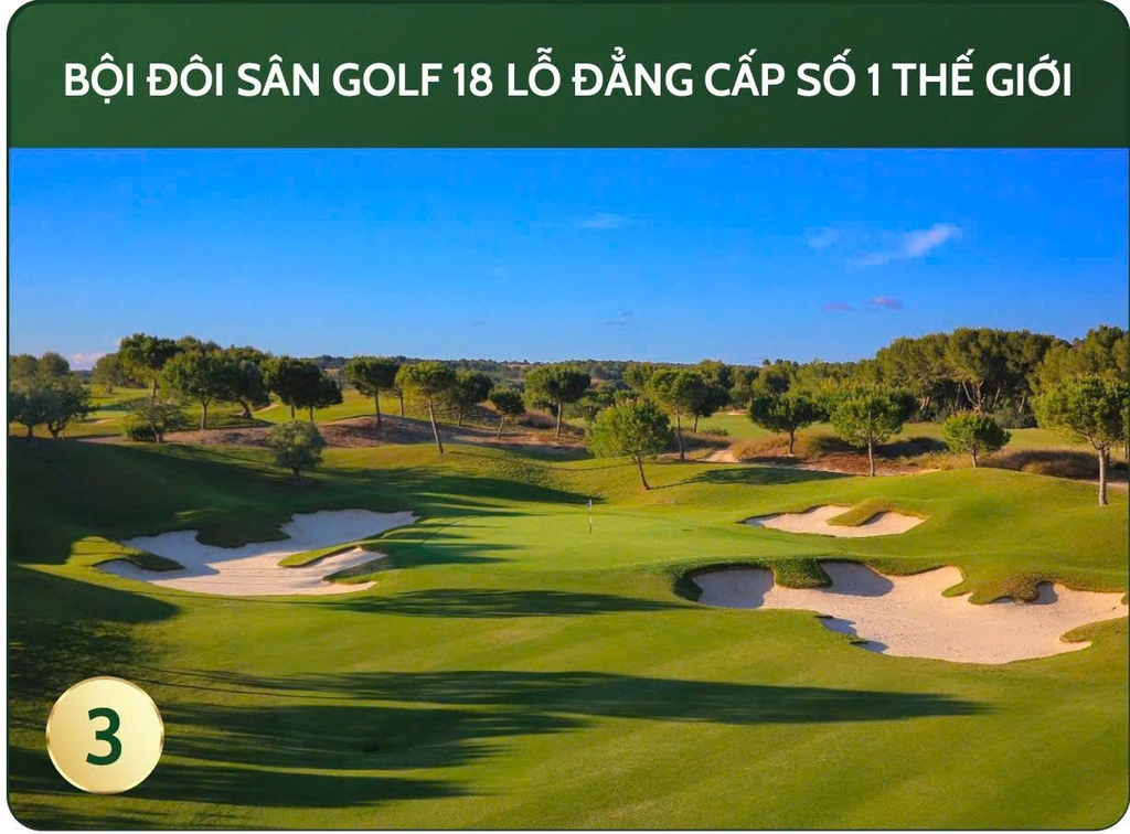 Sân golf 18 lỗ chuẩn quốc tế tại Vinhomes Green Paradise Cần Giờ