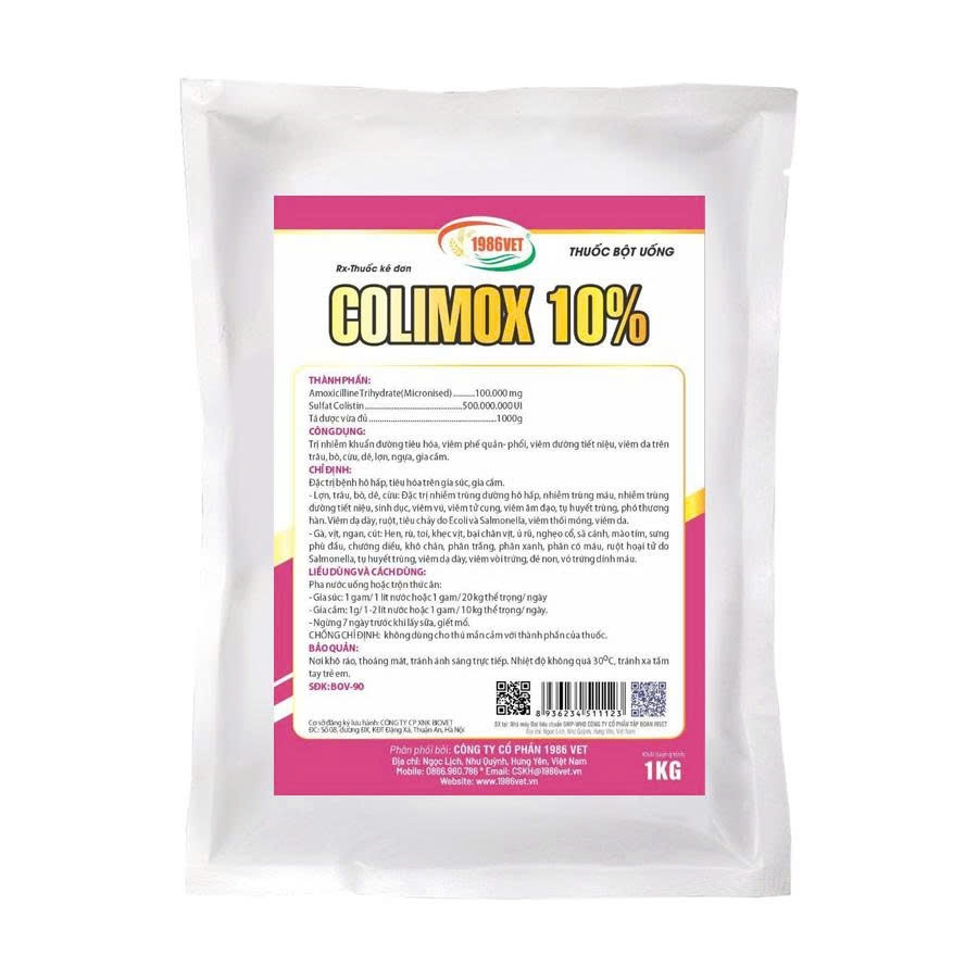 Tên đăng ký: COLIMOX 10% 1KG