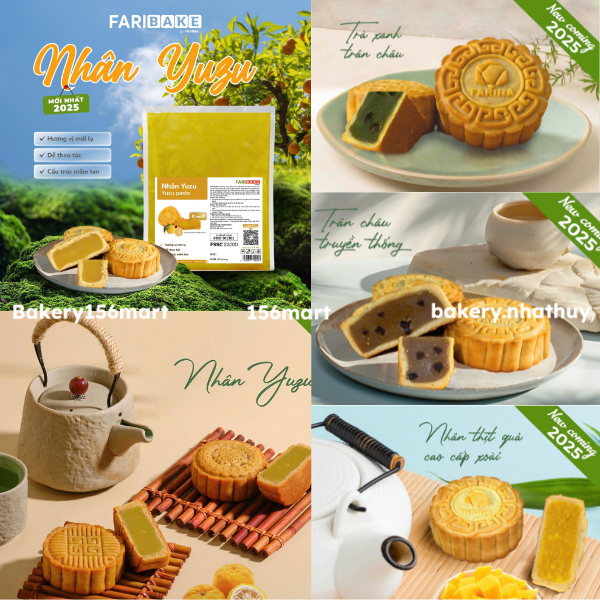 Nhân trung thu Farina cao cấp Trân châu trà xanh , Nhân trung thu xoài , Nhân Yuyu Hottrend mới - {{store}}