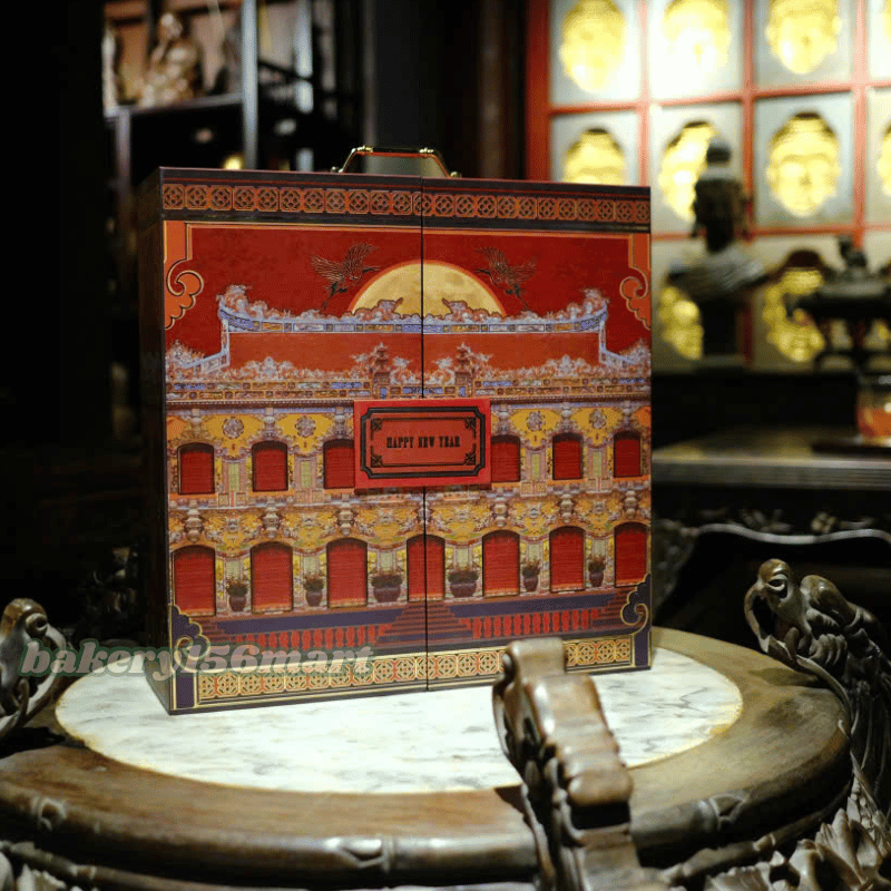 Hộp đựng quà tết cao cấp KIến Trung Phúc Quý - Hộp không bao gồm quà tặng {{store}}