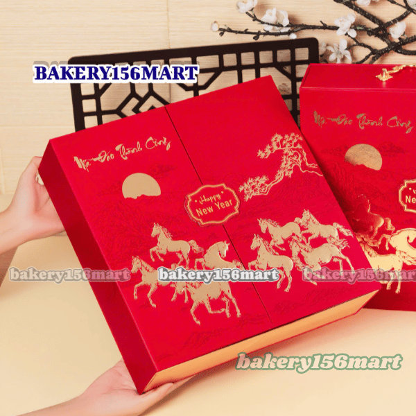 Hộp Đựng Quà Tết 2026 MÃ ĐÁO / CÁT TƯỜNG -  Hộp trống không kèm quà -  {{store}}